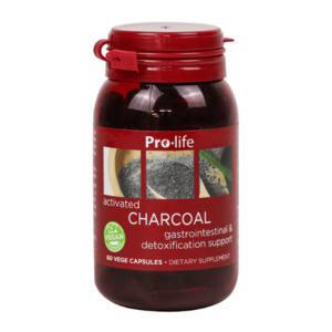 Cleanse Detox: Pro-life Activated Charcoal 60 Caps CLEARANCE Short Dated end of 09/2026
