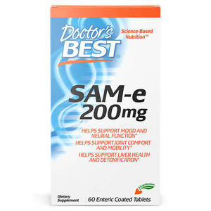 Doctor's Best SAM-e 200mg 60 Tabs CLEARANCE Short Dated end of 30/11/2026
