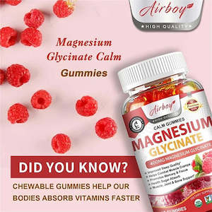 General Health 1: Magnesium Glycinate Gummies - Brain Health, Strengthen Muscles and Bones, Improve Sleep, Relax Nerves