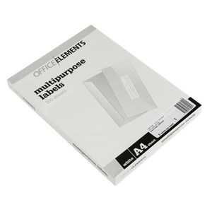 Products: Office Elements A4 Multipurpose Labels 210x297mm 1 Per Sheet