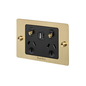 Electrical: Buster+Punch 2 Socket USB A+C Outlet