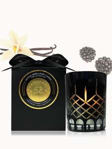 Black Raspberry & Vanilla Crystal Series Long Burning Pure Coconut Wax Candle Medium 500gm