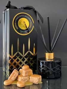 Surmanti Gifts: Vanilla Caramel Crystal Reed Diffuser - Large Rooms 200mL