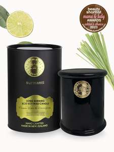 Candles: Persian Lime & Lemongrass Soy Long Burning Candle - Odour Eliminator 250g