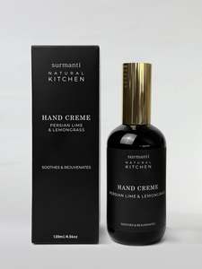 Moisturisers: Natural Hand Creme For Dry Hands - Persian Lime & Lemongrass - Natural Kitchen - 120mL