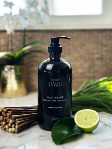 Moisturisers: Natural Hand Creme Intense Hydration - Persian Lime & Lemongrass - Natural Kitchen - 500ML