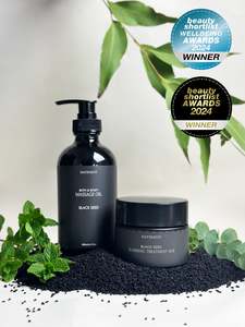 Award Winning: Black Seed Massage Oil & Warming Treatment Rub Duo - Award-Winning for Superior Relief