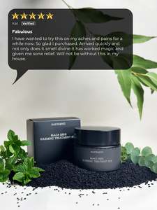 Herbal Balms Ointments: Black Seed Warming Treatment Rub 100gms Supports Healing and Reduces Inflammation Naturally