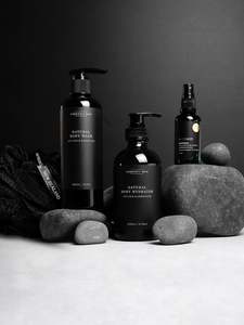 Gifts For Men: Natural Man Body Basics - Fresh Clean & All Natural Body Care Set for Men