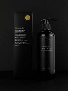 Natural Man Vetiver & Geranium Body Wash - Soap Alternative 300mL- Natural, Non-&hellip;