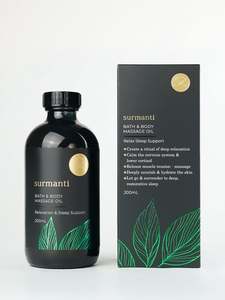 Pamper Mum: Bath & Body Massage Oil 200mL. Relaxation & Sleep Support. Calm the Nervous System & Lower Cortisol