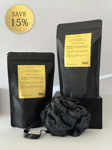 Bundles: Vanilla Caramel Body - Scrub, Polish & Glow (Set of 2) + Loofah Bundle