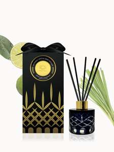 Persian Lime & Lemongrass Crystal Reed Diffuser - Odour Eliminator - Small Rooms 100mL