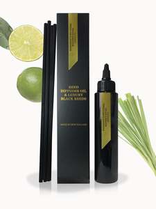 Reed Refill - Persian Lime & Lemongrass Reed Diffuser Oil & Luxury Black Reeds -&hellip;