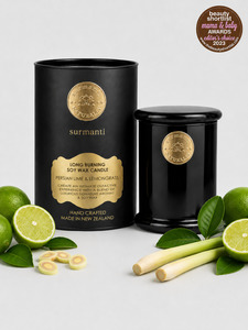 Persian Lime & Lemongrass - Odour Eliminator Long Burning Pure Soy Wax Candle 250g