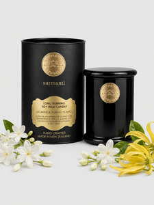 Candles: Jasmine & Ylang Ylang Long Burning Pure Soy Wax Candle 250g