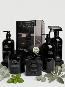 Natural Kitchen: Cleaning Starter Set Eucalyptus Mint & Sage - 5 Pieces. Winter Wellness Starts Here. Free Gift.