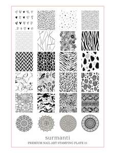 Premium Nail Art Stamping Plate 1