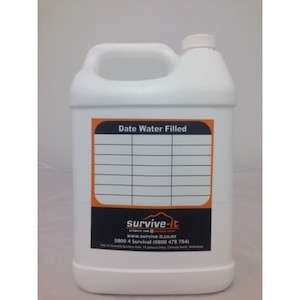 Products: 5L Emergency Water Storage Survive-it Wellington NZ