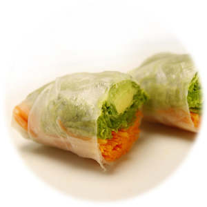 Gluten Free: Rice paper roll mixed Vege