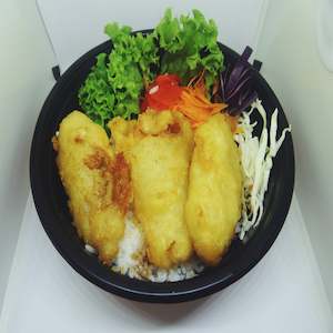 Donburi Rice Bowl: Tempura Fish Donburi