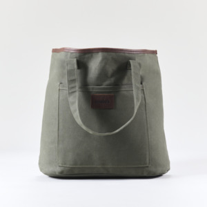 At Home: Tote Bag with leather trim