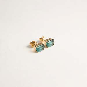 Earrings: 18k Gold Tourmaline Earrings