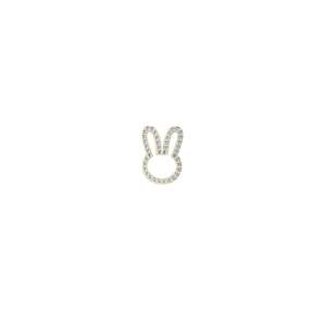 Pendants: 18k Mini Diamond Bunny Pendant
