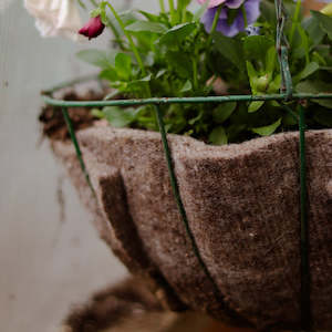 Home Garden Range: Black Wool Hanging Basket Liner - Limited Edition