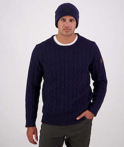 Mens Knitwear Jumpers: Men's Doncaster Cable Knit Crew