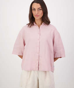 Womens Tops: Women's Ethel Linen Short Sleeve Shirt