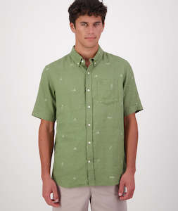 Men's Camp Vibes Linen Short Sleeve Shirt