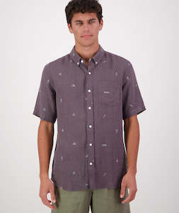 Men's Camp Vibes Linen Short Sleeve Shirt