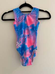 Leotards & Unitards: Milano Pink & Blue swirls