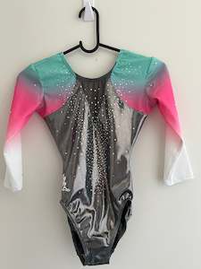 Long Sleeve: Milano Silver 3/4 sleeve with multi-colour detail