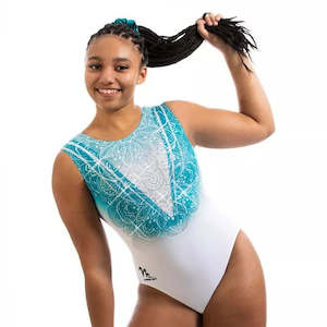 Short Sleeve: Milano Cairo Sleeveless Leotard - Blue - Mandala