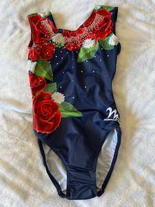 50 Leotards: Milano Navy with Roses and Daisy detail