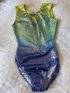 60 Leotards: Milano Blue, Green and yellow shimmer
