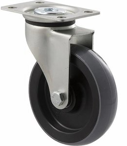 Castors Light Duty 50kg 100kg: 100mm Polyurethane Light Duty Castor - 100KG Rated