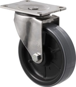 Castors Stainless 150kg 500kg: 150mm Polyurethane Stainless Steel Castors - 450KG Rated