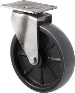 Castors Stainless 150kg 500kg: 200mm Polyurethane Stainless Steel Castors -  450KG Rated
