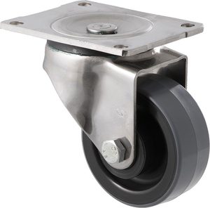 Castors Stainless 150kg 500kg: 100mm Polyurethane Stainless Steel Castors - 300KG Rated