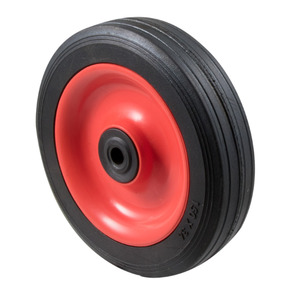 Puncture Proof Replacement: 125mm, 150mm or 200mm Black Rubber Utility Wheels