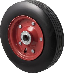 Puncture Proof Replacement: 280mm Black Rubber Tyre Wheel - 200KG Rated