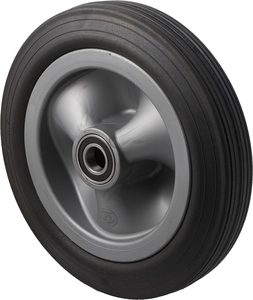 Puncture Proof Replacement: Black Rubber Tyre Utility Wheel ~ 150KG Rated