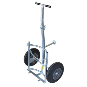 Heavy-Duty Drum Cradle – 350kg Capacity | 400mm Pneumatic Wheels