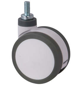 Castors: 100mm Twin Medical Castor with M12 Thread - 80KG Rated