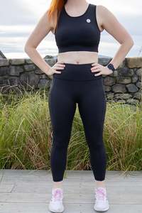 ELEVATE TIGHTS - 7/8 LENGTH - PITCH BLACK