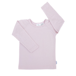 Baby: Merino Long Sleeve Top | Pale Pink