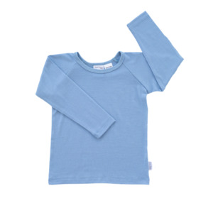 Baby: Merino Long Sleeve Top | Pale Blue